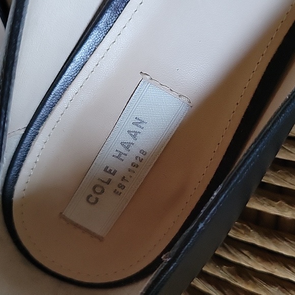 Cole Haan Dellora Skimmer Pointed Toe Loafers, Black, size 5B - Picture 10 of 11